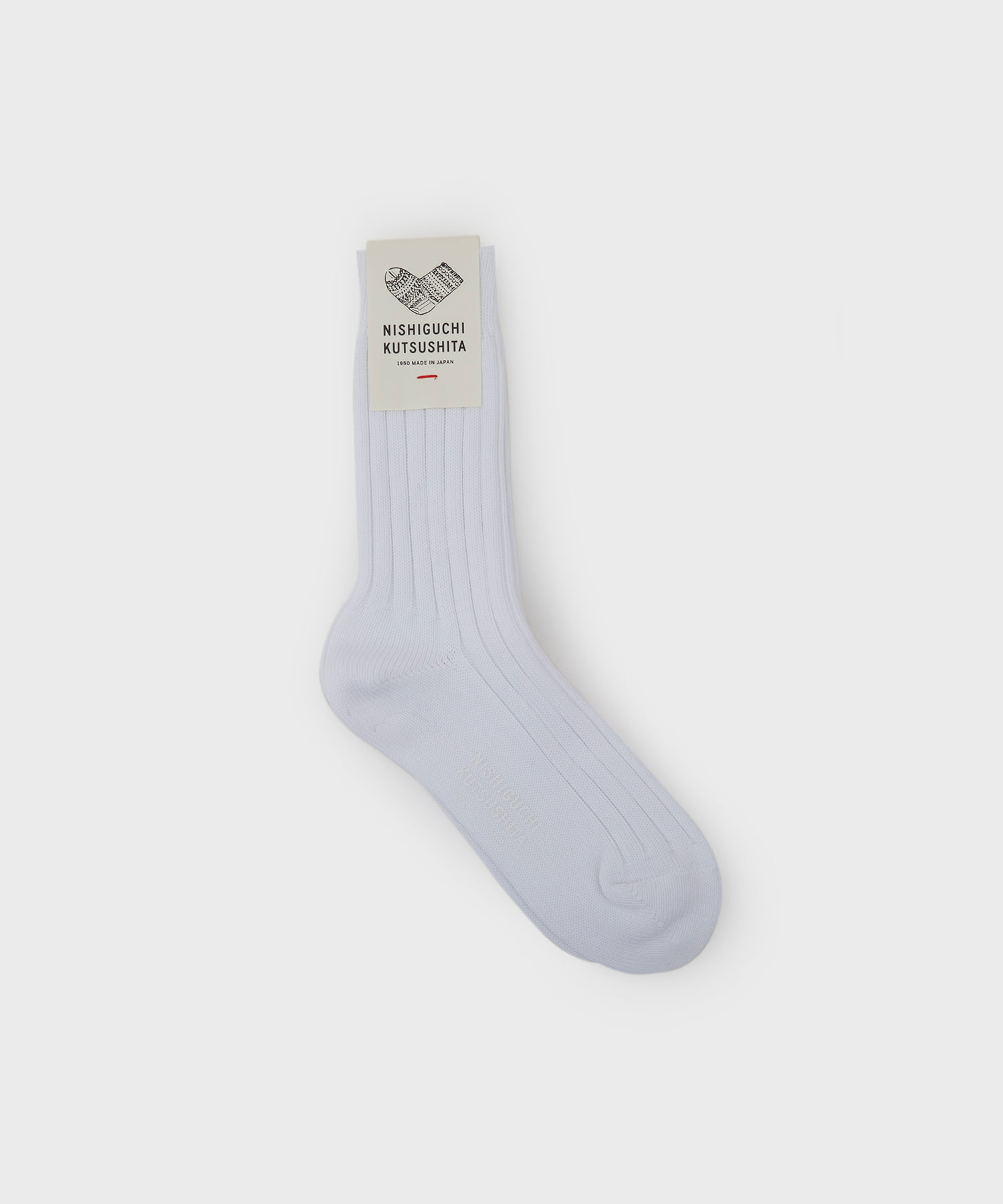 Egyptian Cotton Ribbed Socks (Off White)