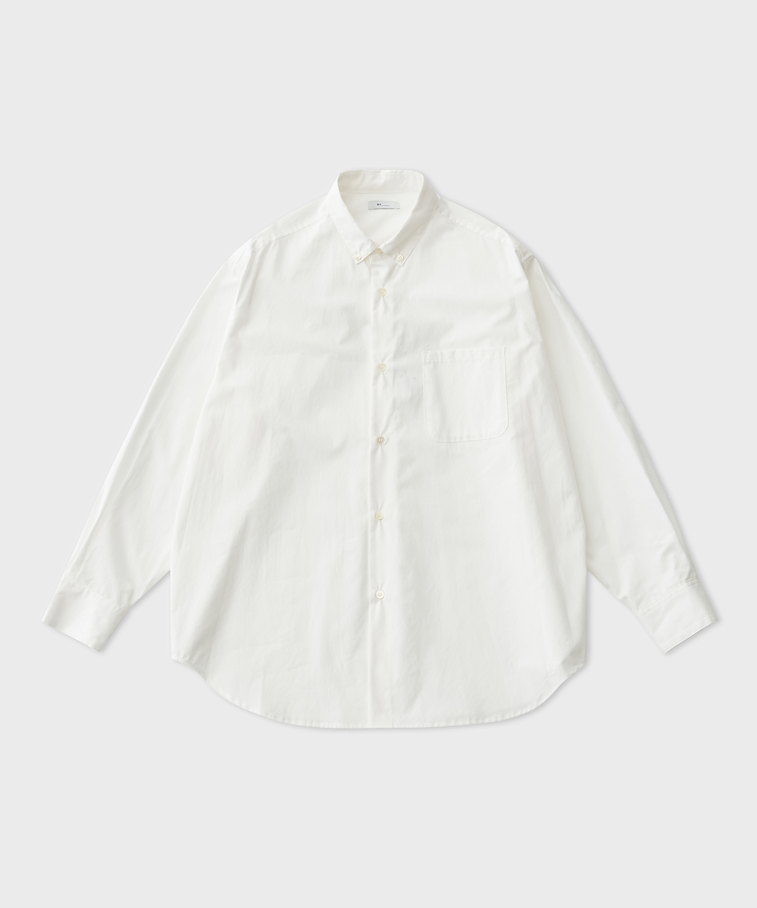 Chambray Button Down Collar Shirt (White)