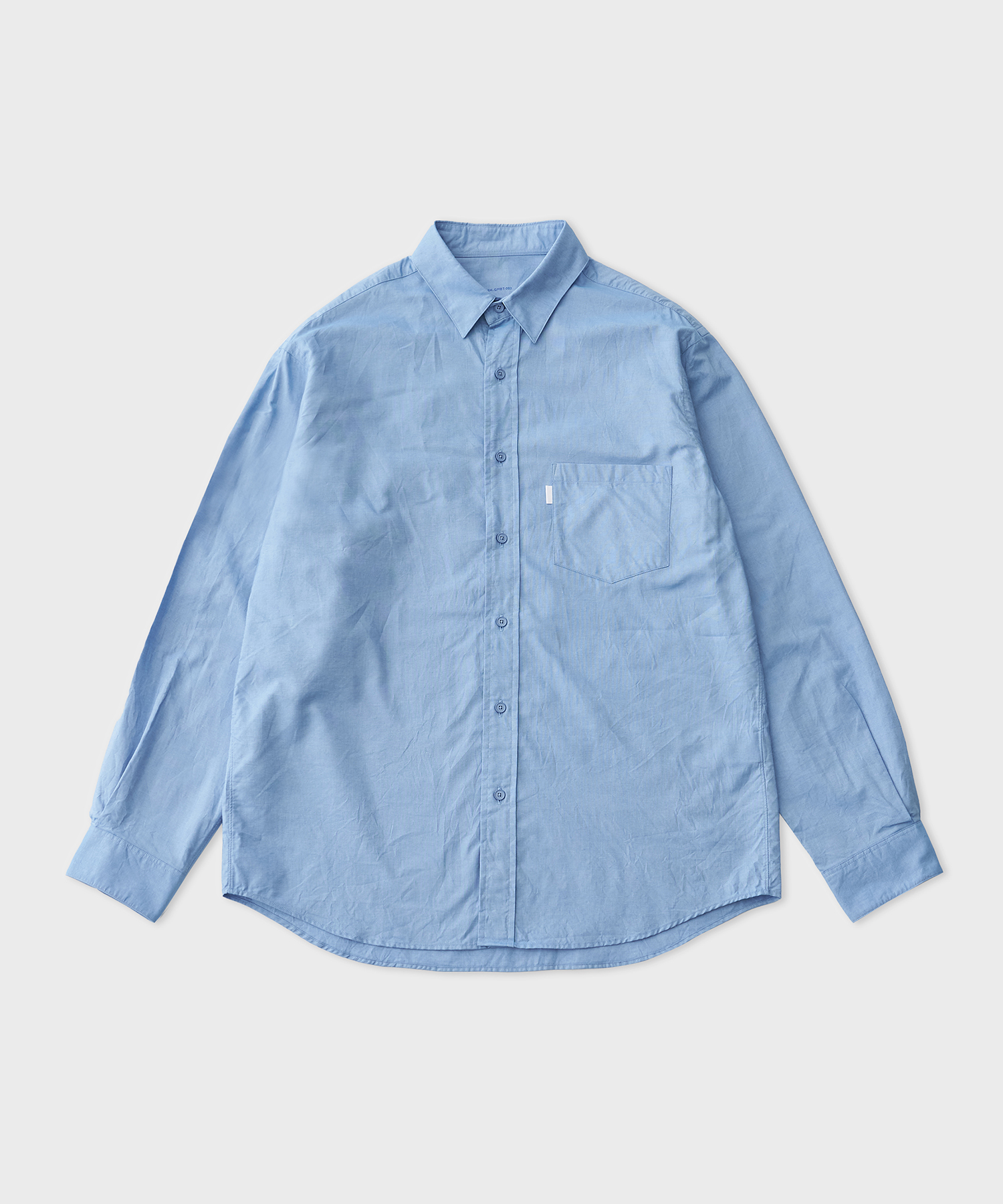 Regular Collar Chambray Shirt (Blue)