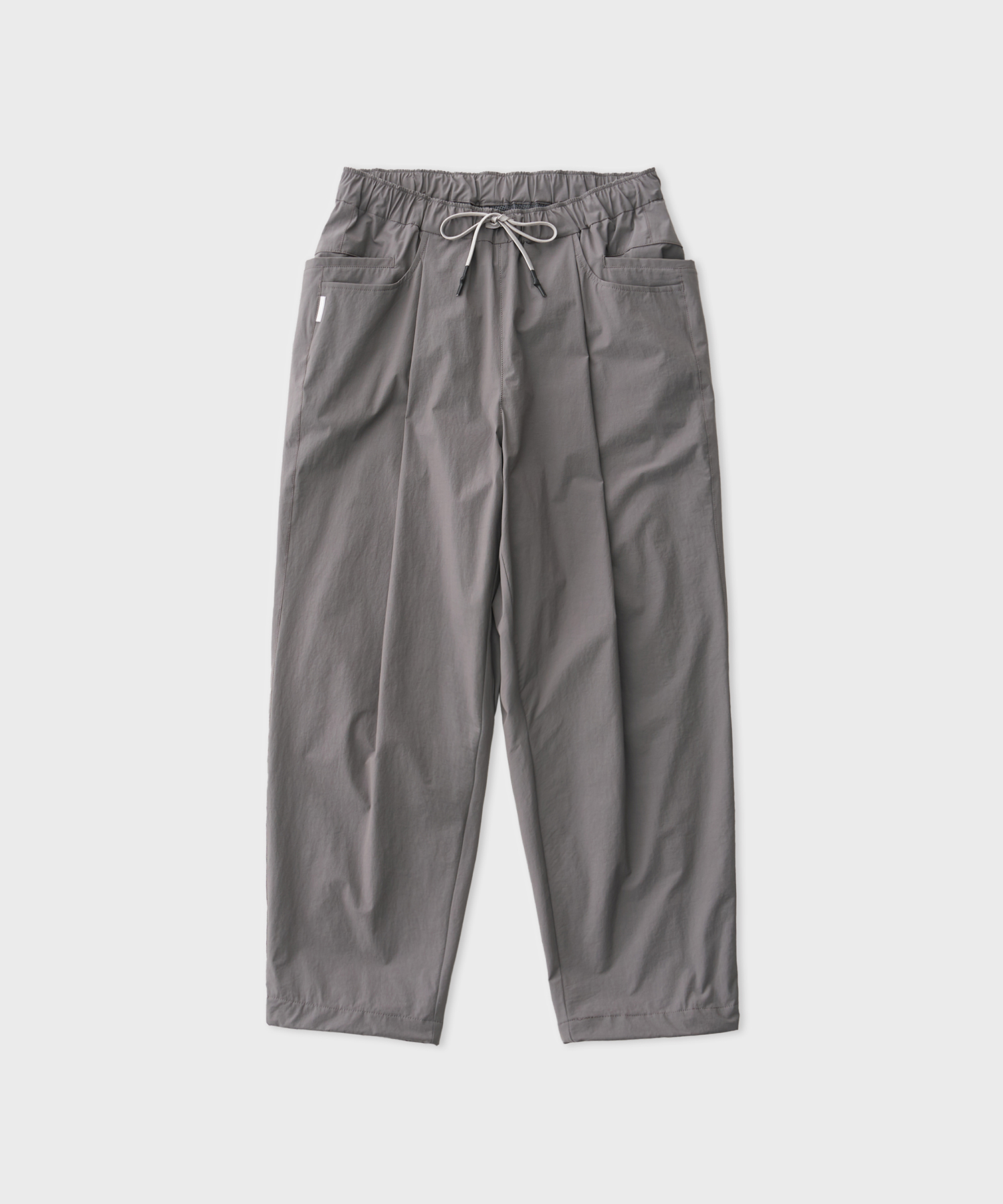 Wide Tapered Easy Pants (Gray)