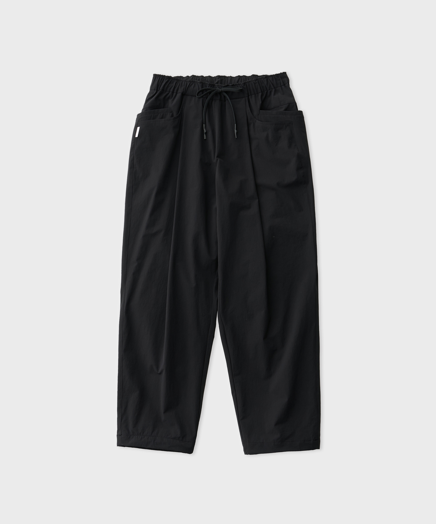 Wide Tapered Easy Pants (Black)