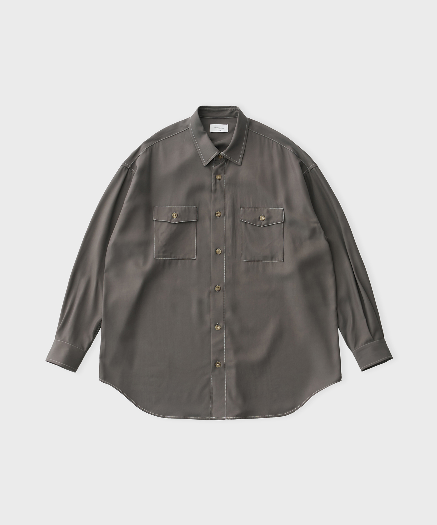 Viscose Twill L/S Shirt (Gray)