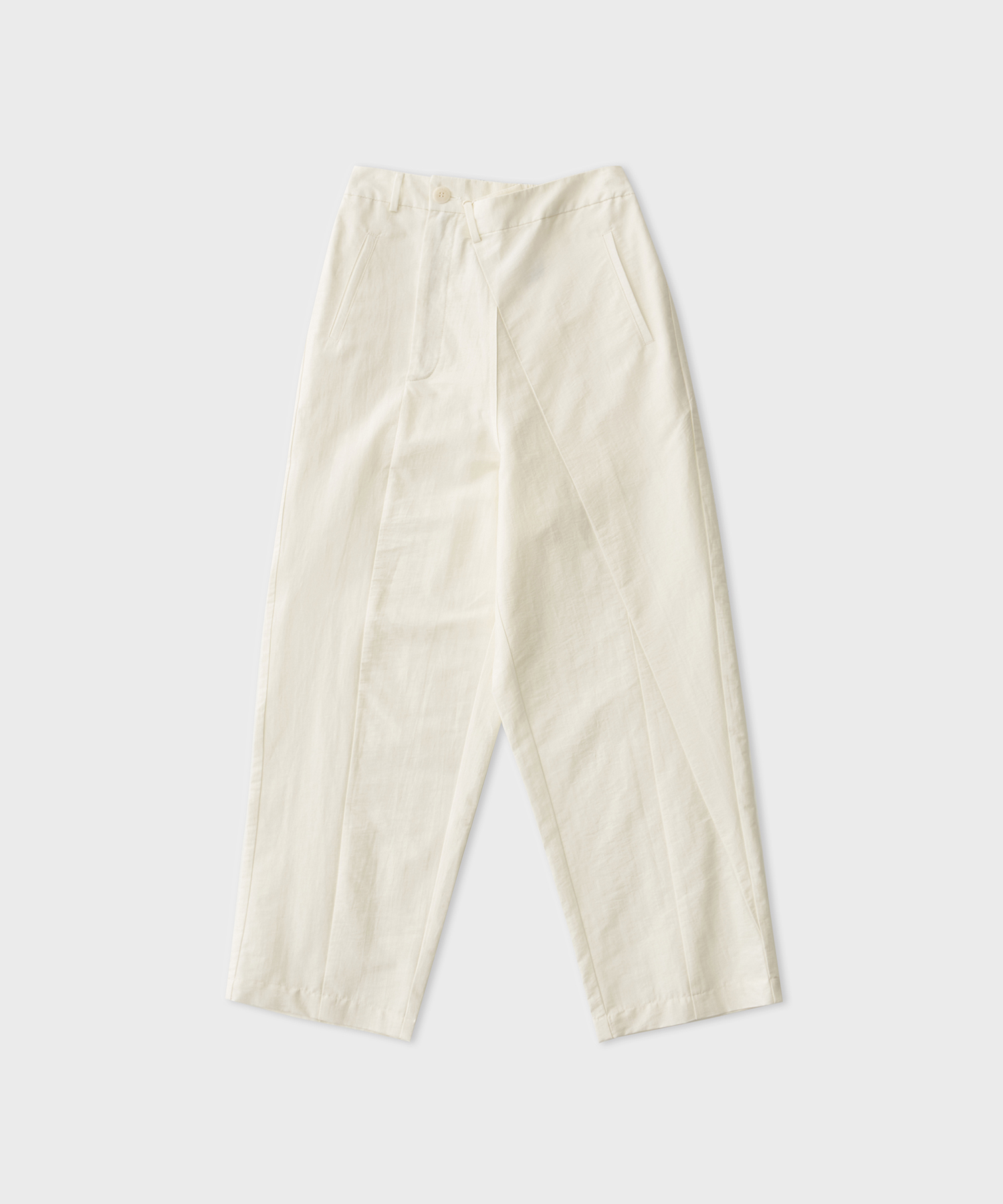 Draped Tailoring Pants (White)
