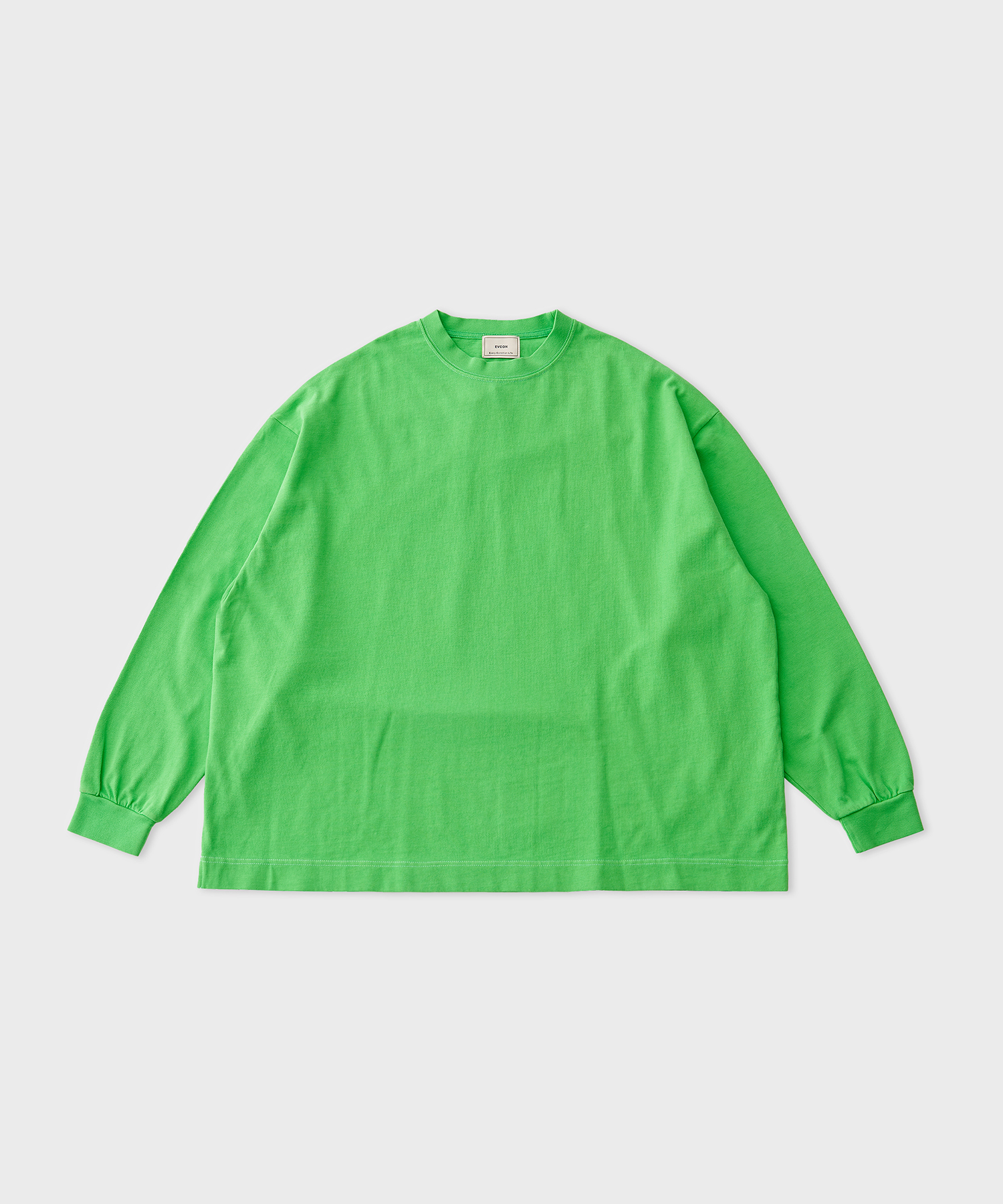 Garment Dyed Wide L/S Tee (Green)