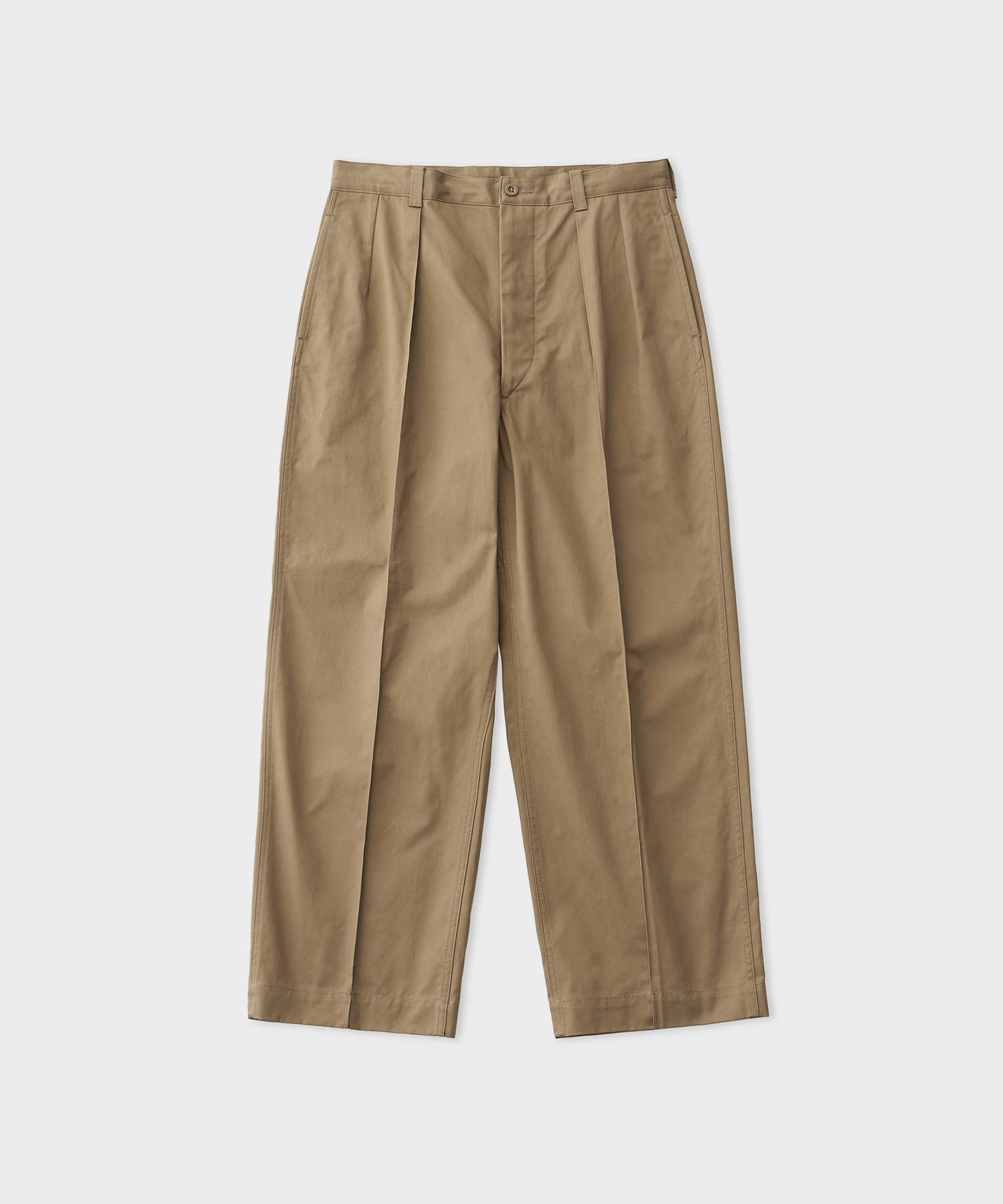 Washed Suvin Twill 52 Trousers (Khaki)