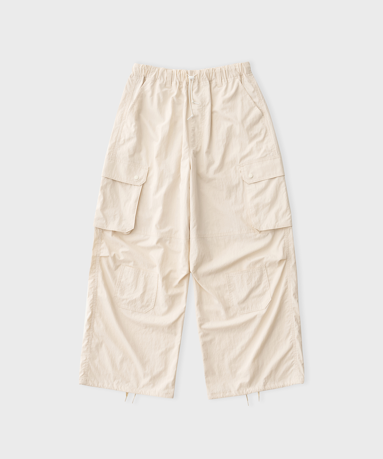 Nylon Cargo Pants (Ivory)