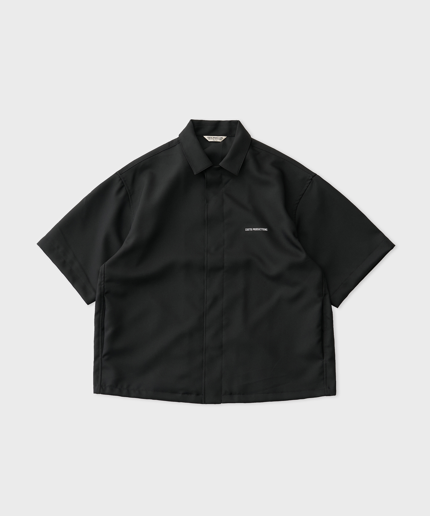 P.Twill Fly Front S/S Shirt (Black)