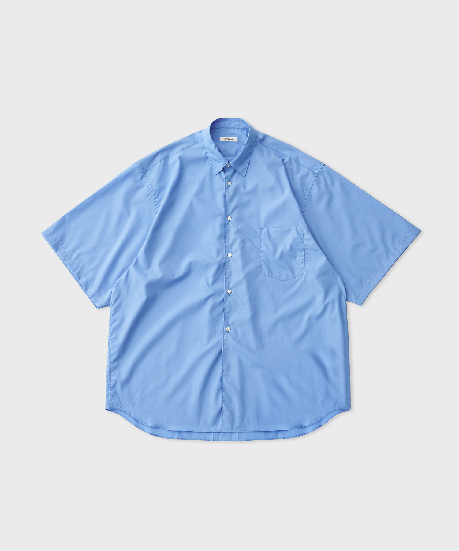 Hyper Big 200/2 Supima Twill S/S Regular Collar Shirt (Blue)