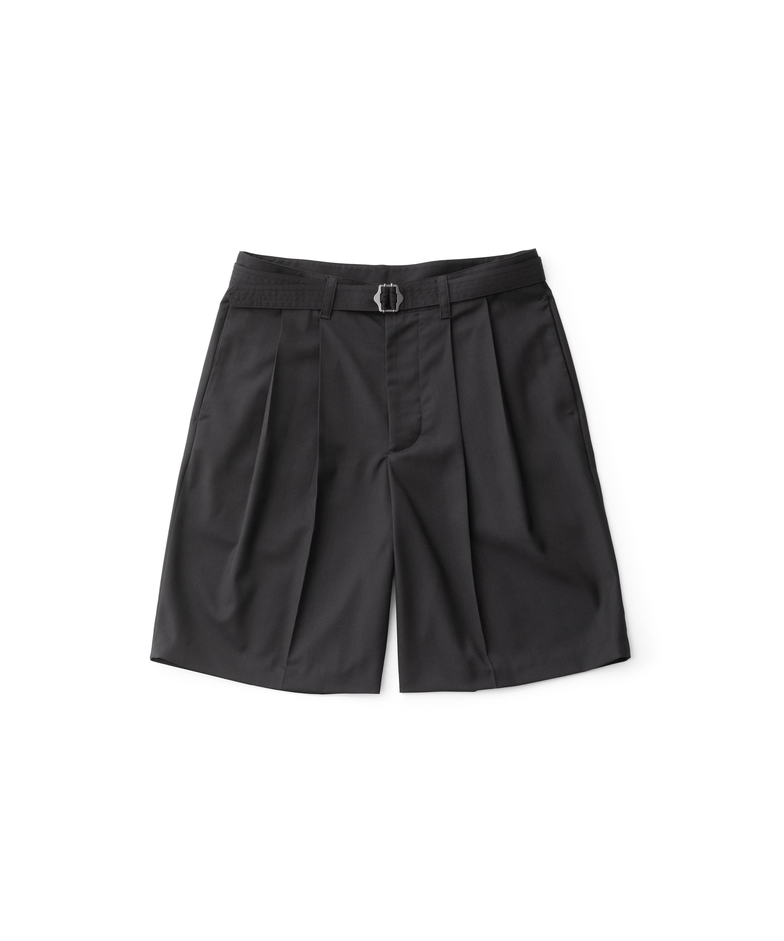 22SS Hemingway Belted Shorts (Black)