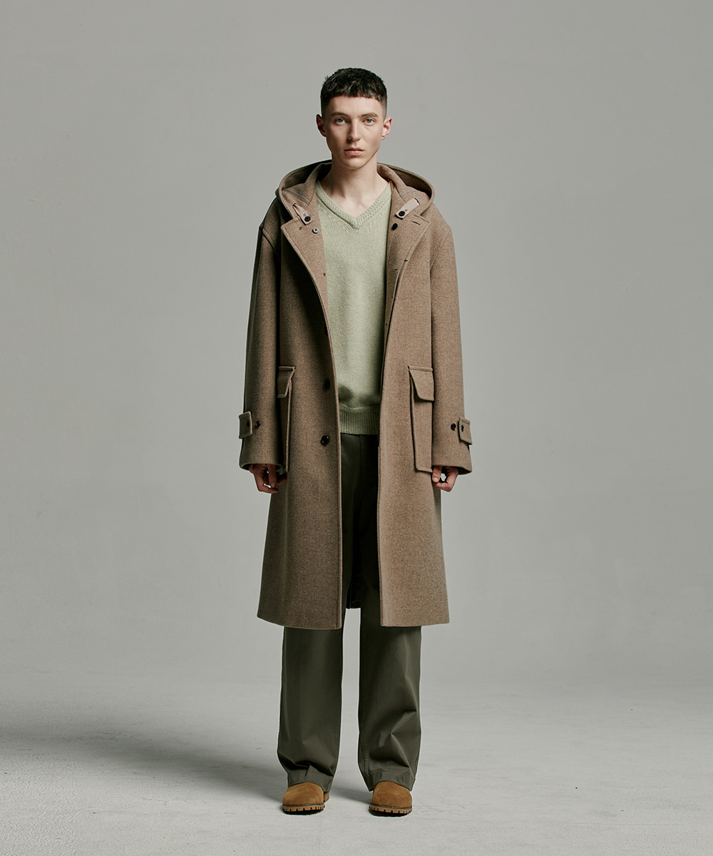 22AW Editor Cashmere Hooded Coat (Oatmeal)