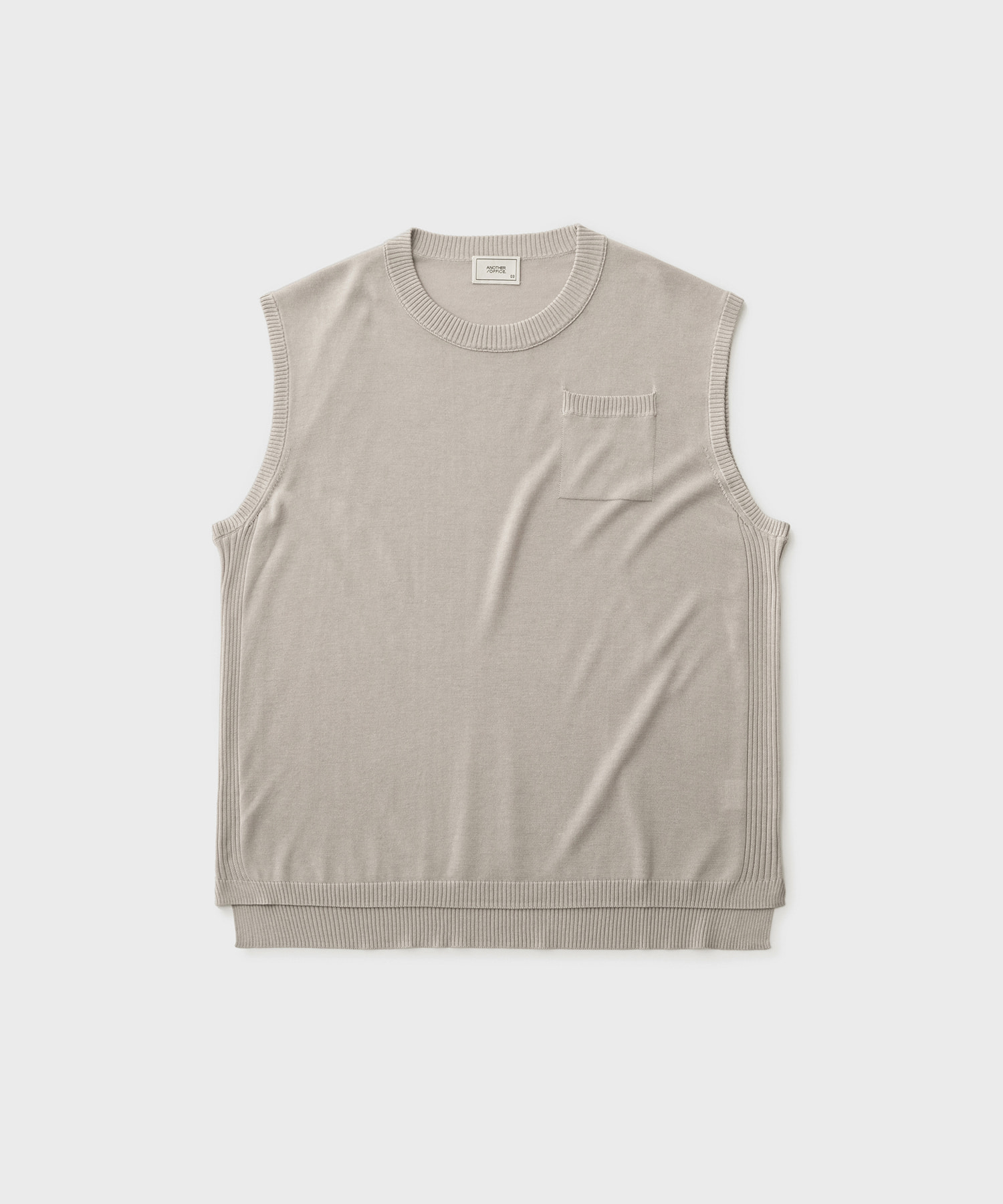 Layer Silk Vest (Misty-Gray)