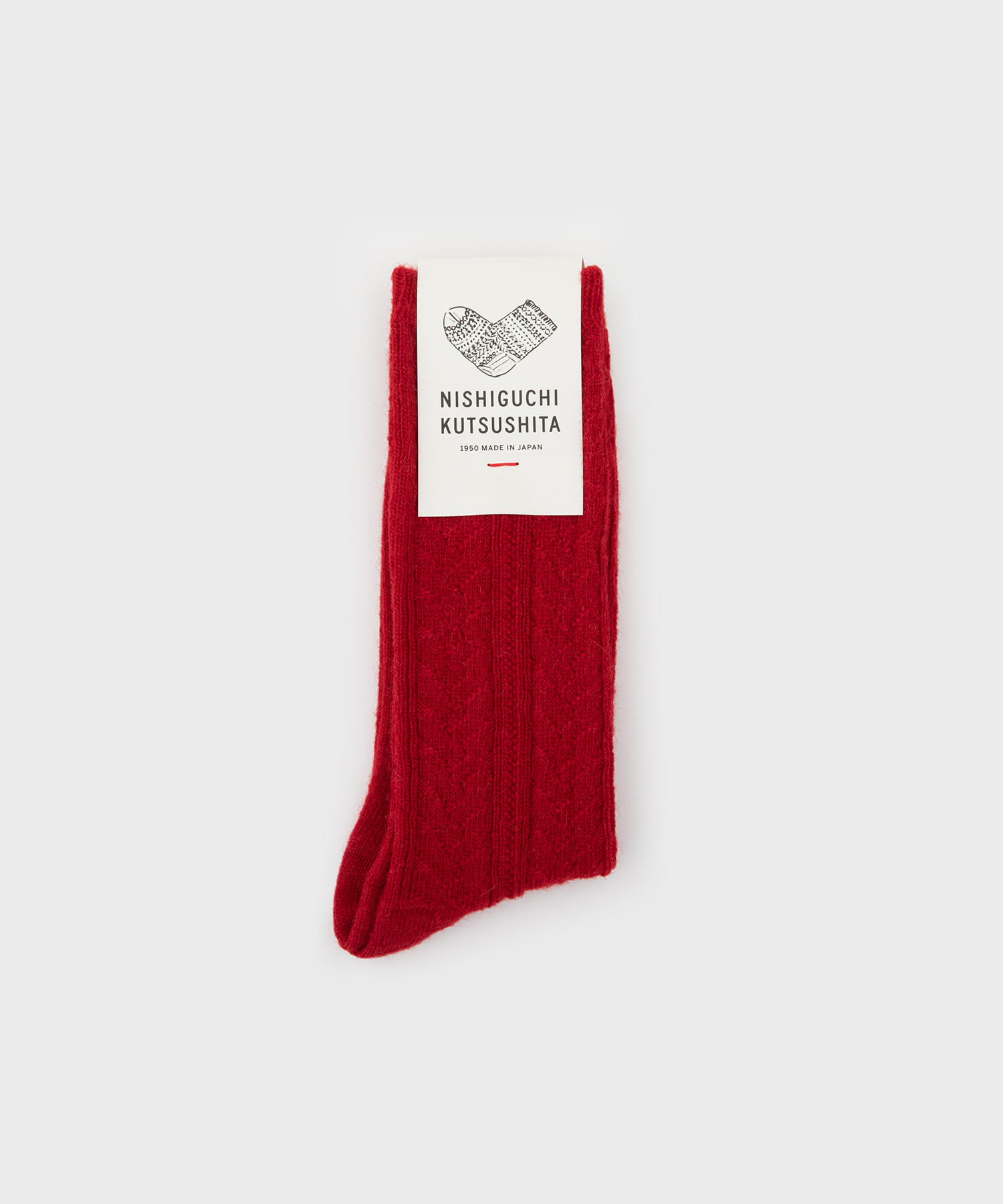 Alpaca Wool Socks (Red)