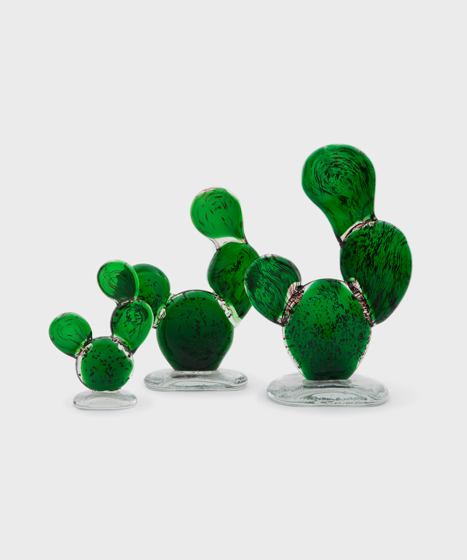 Cactus Glass Ornament (Round Fan M)