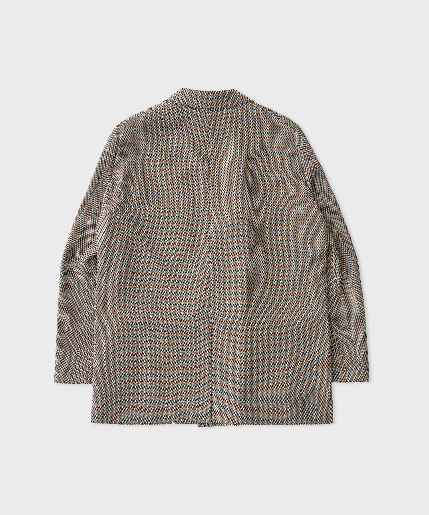 Dropped Shoulder Double Breasted Jacket (Multi Brown)