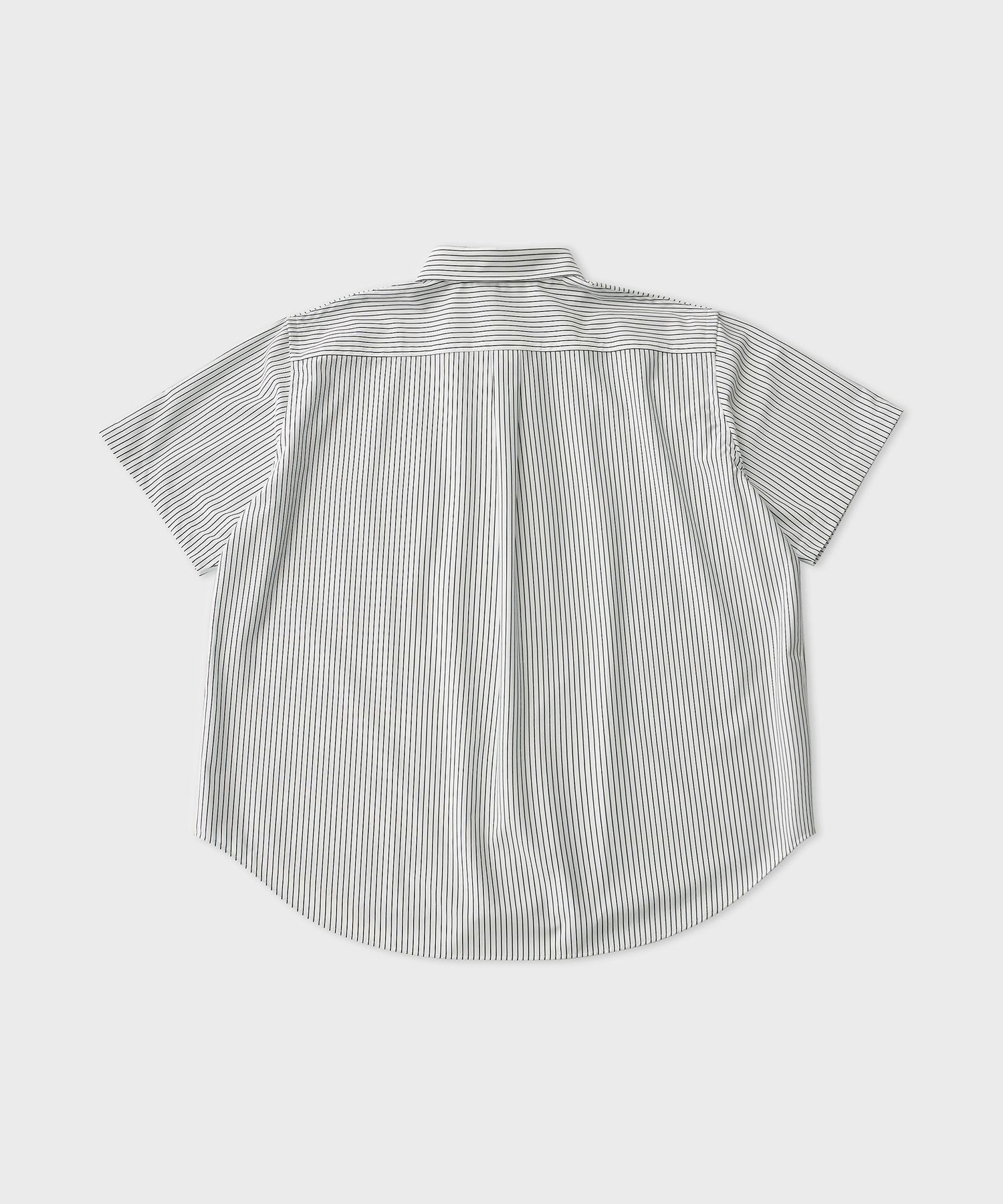 Pencil Stripe Dress Jersey Shirt Short Sleeve (White Navy)