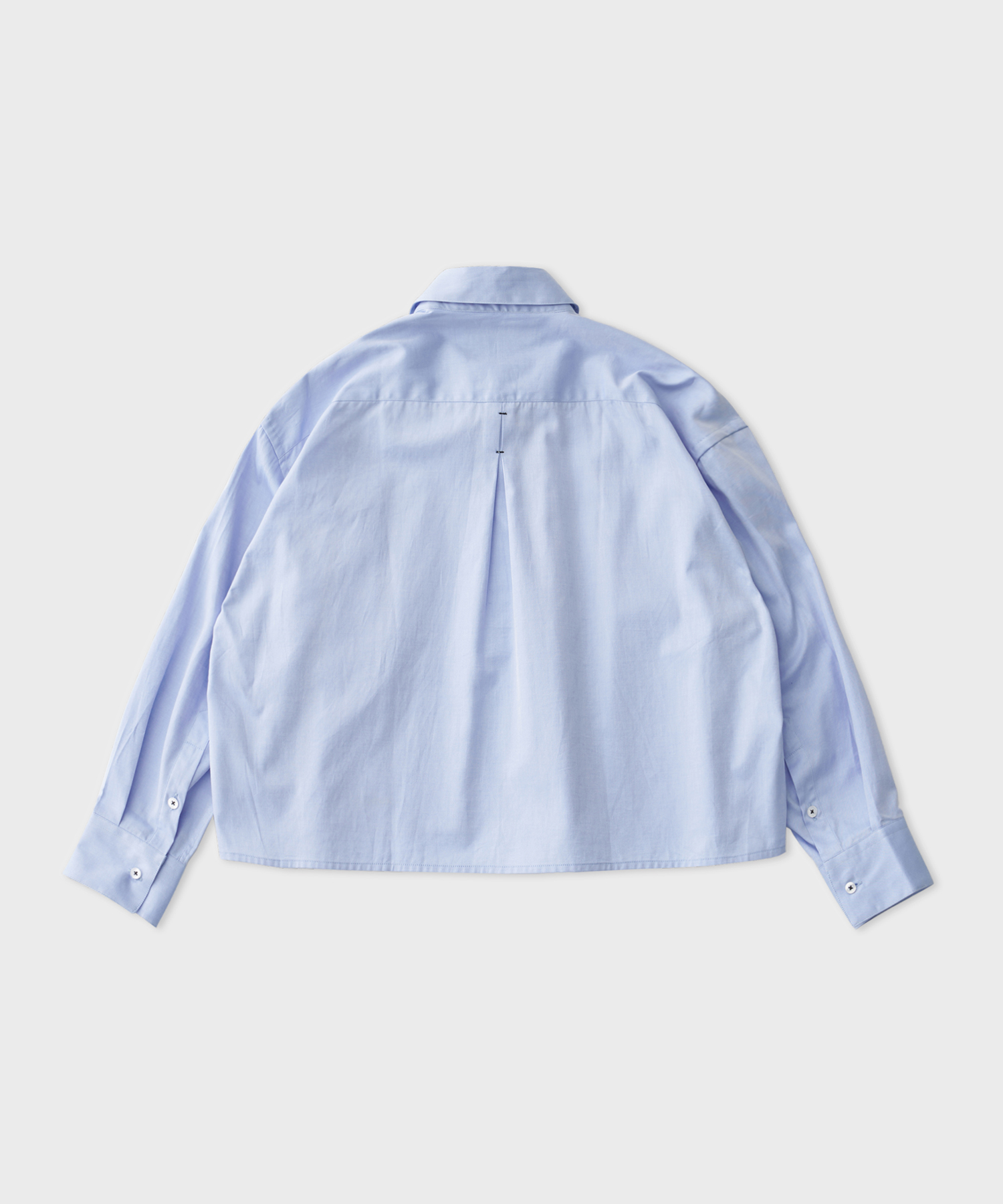 Front Pleats Shirt (Blue)