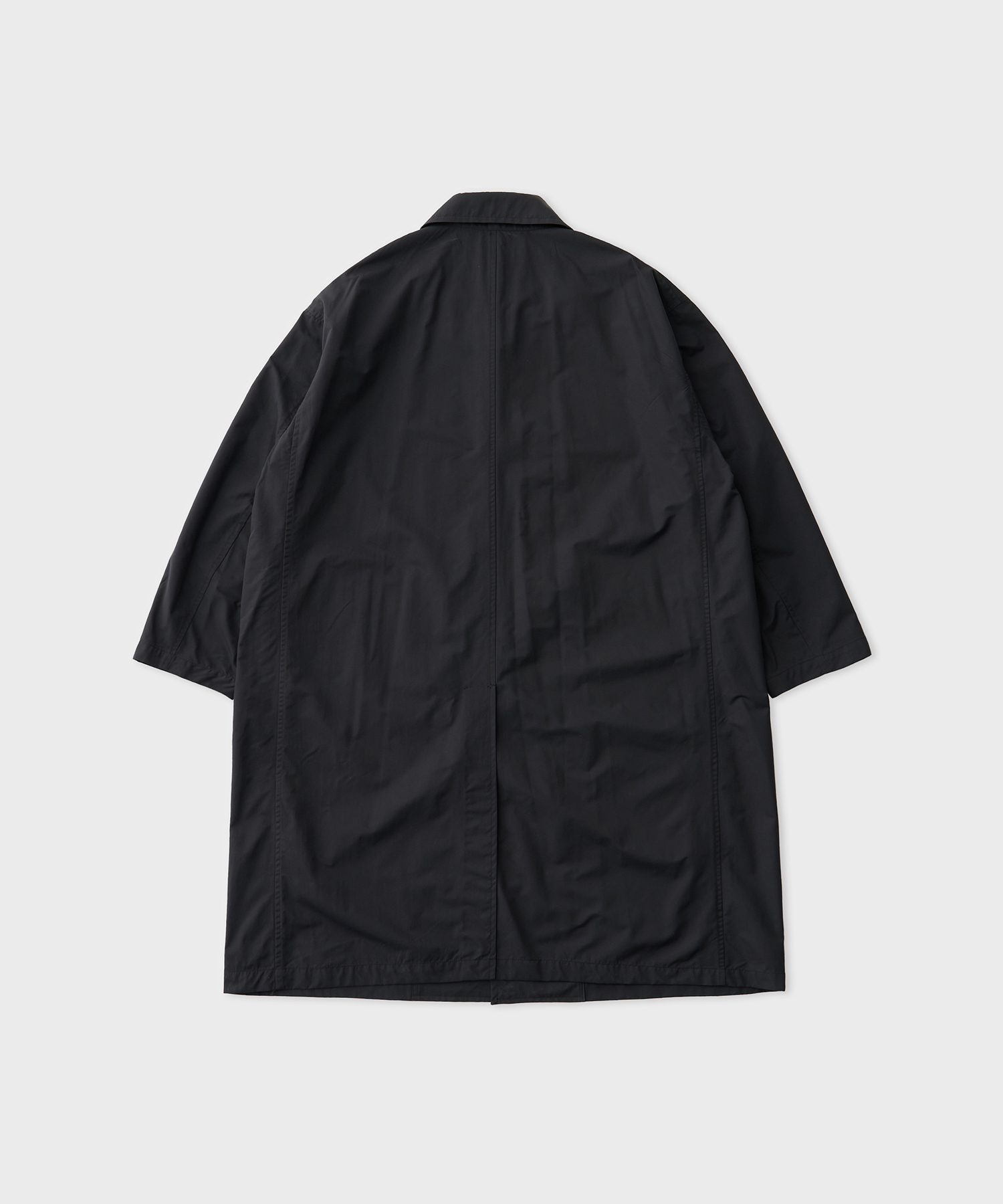 Nylon Stain Collar Coat (Black)