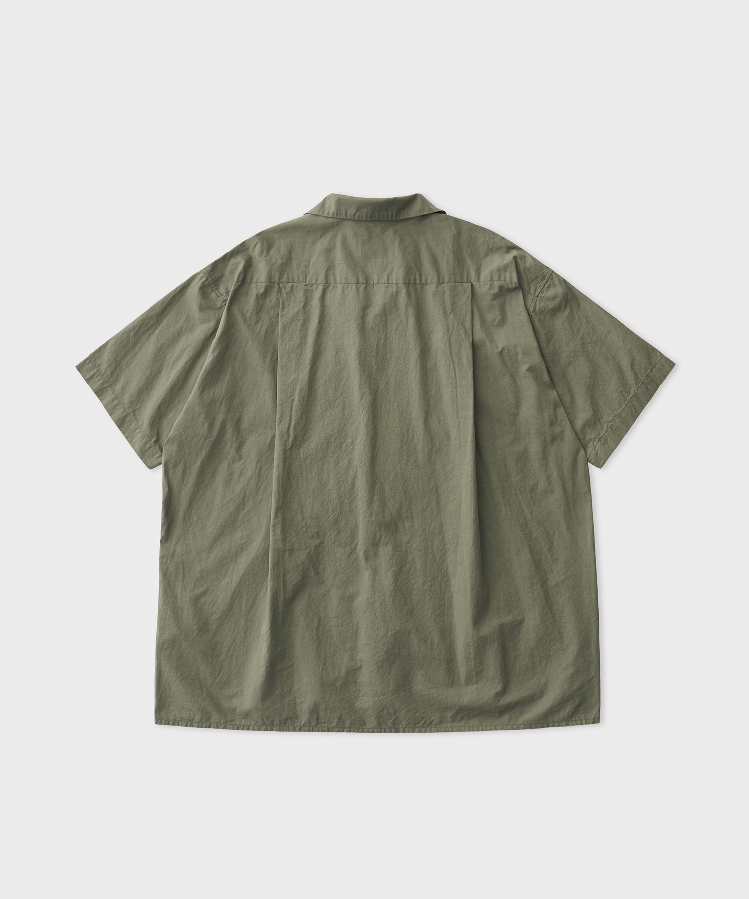 Open Collar Fatigue Shirt (Khaki)