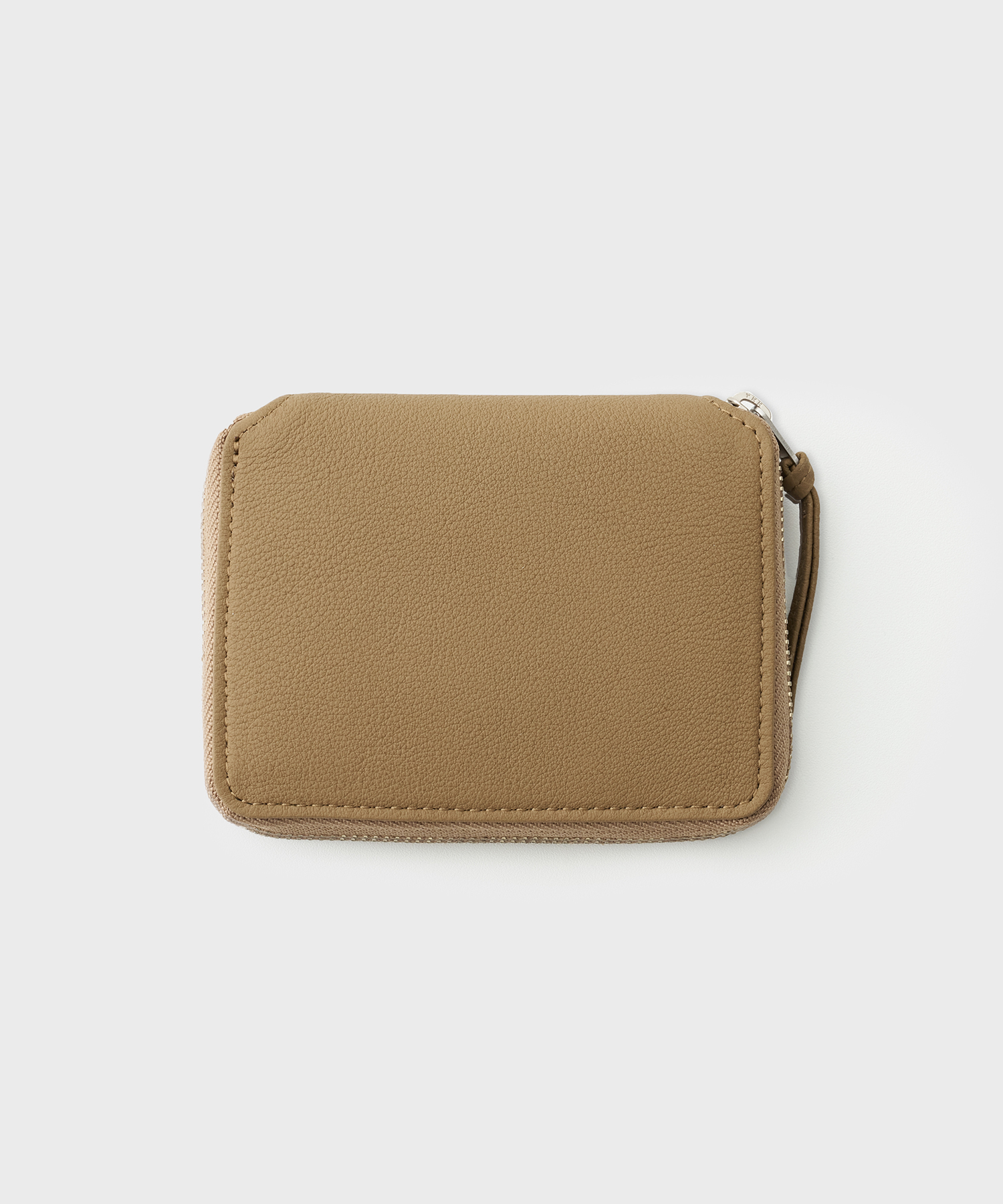 Bubble Calf Round Palm Wallet (Taupe)