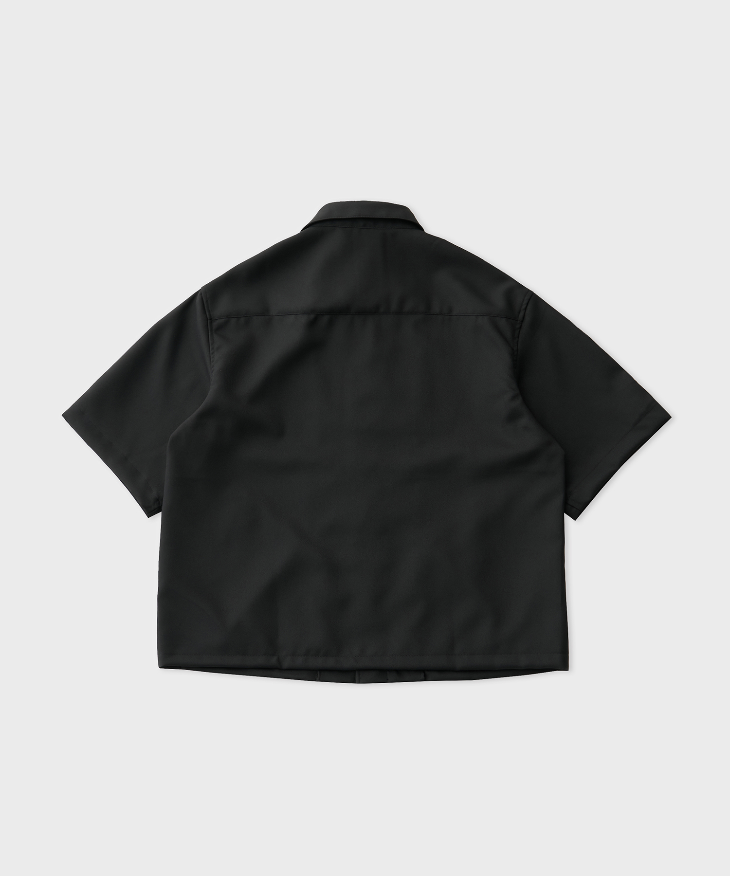 P.Twill Fly Front S/S Shirt (Black)