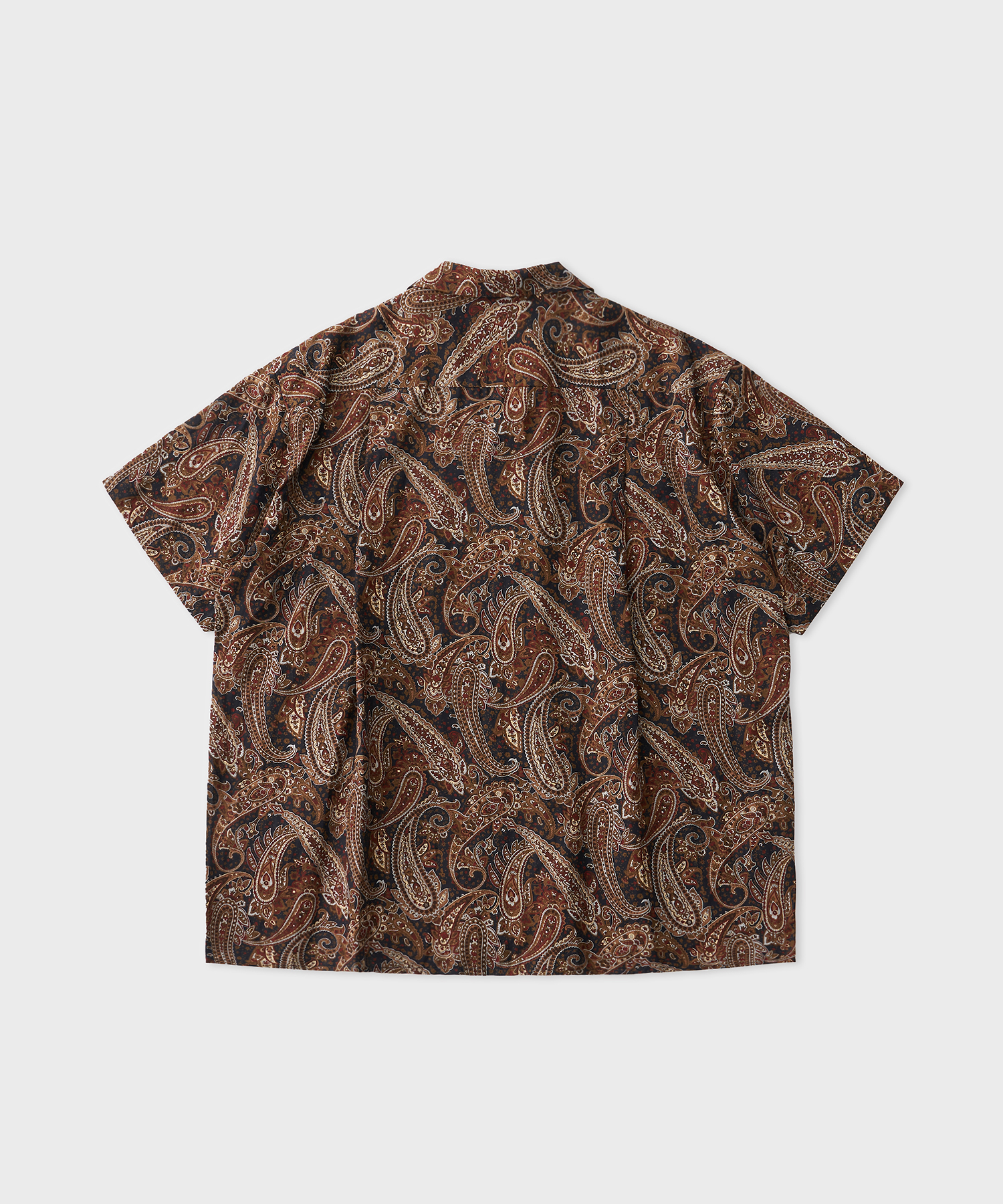 Paisley Open Collar DT Shirt (Brown)