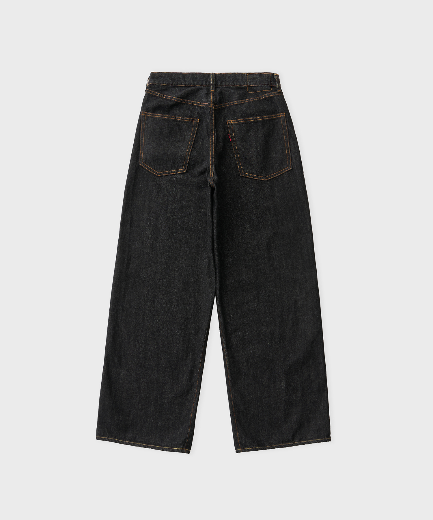 40`s Mil Baggy Zipped Shuttle Denim Trousers (Black)