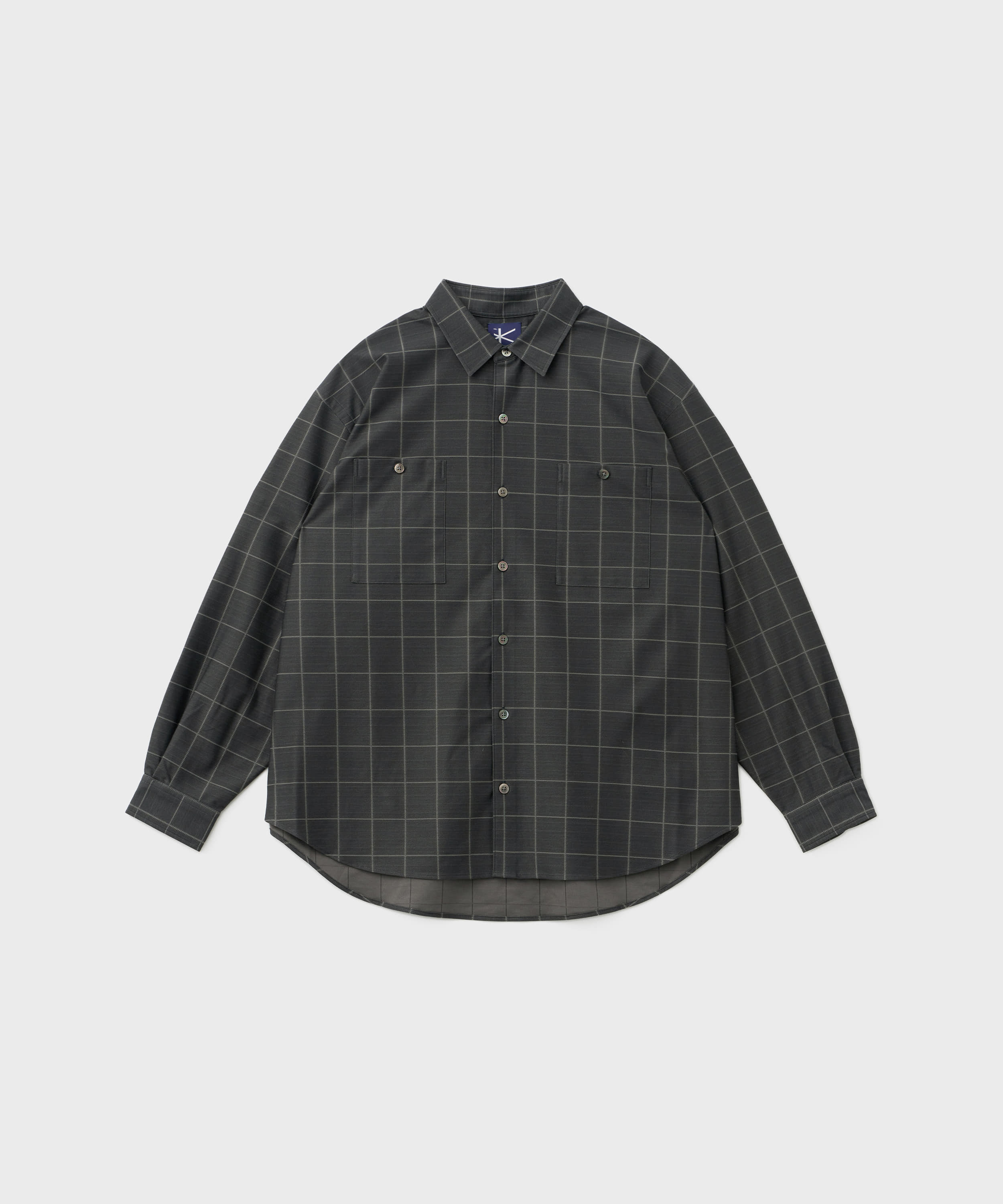 Flannel Check Jersey Shirt (Charcoal)