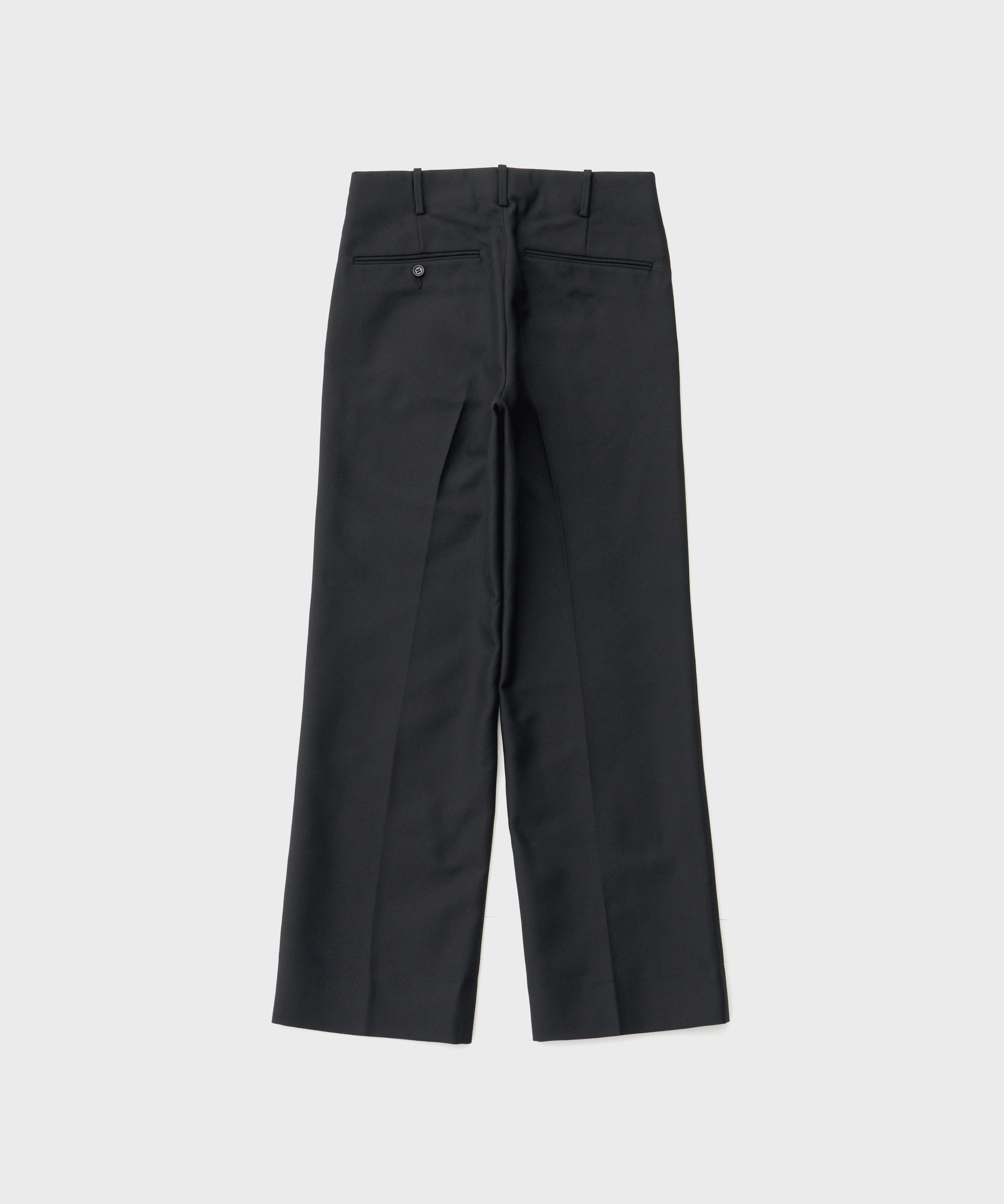 Flat Waist Trousers (Black)