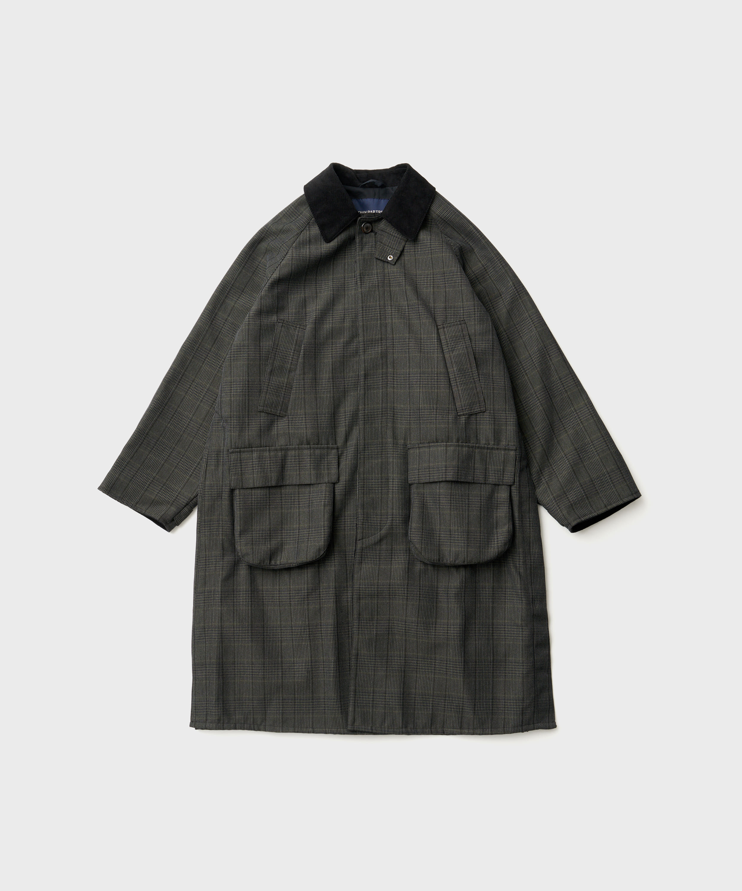 Balmacaan Coat (Gray Check)