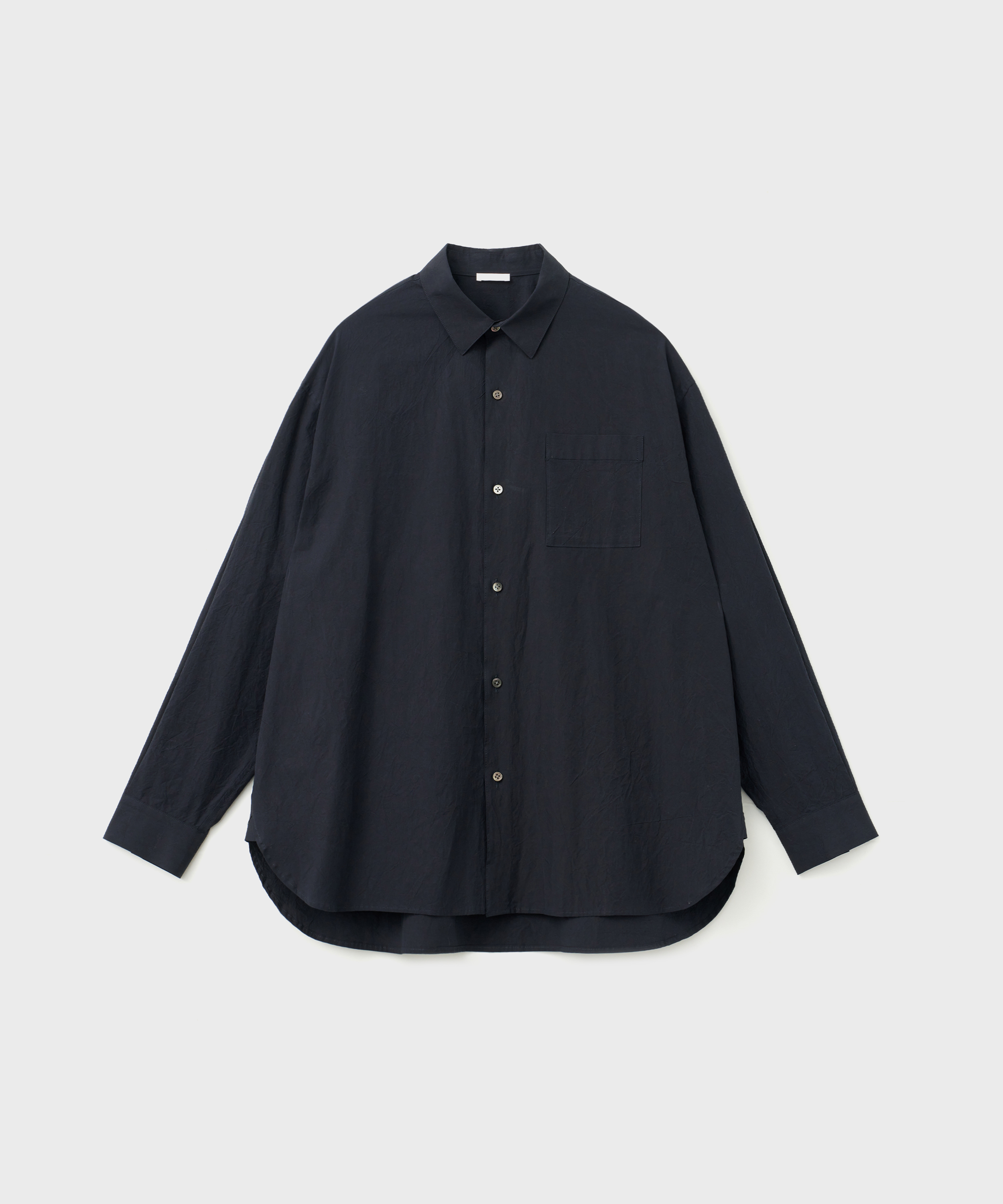Cotton Wide Shirt (Navy)
